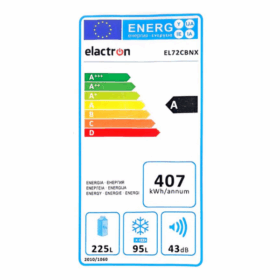 Réfrigérateur Combiné Congélation Bas ELACTRON-EL72CBNX-320L 3T (No frost) – Image 3