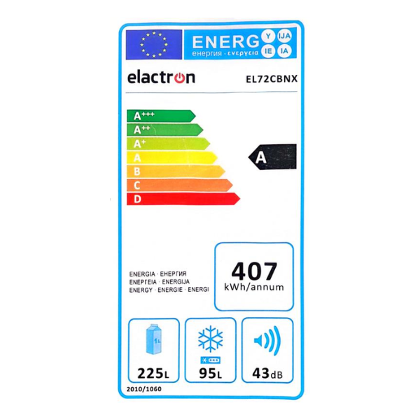 Réfrigérateur Combiné Congélation Bas ELACTRON-EL72CBNX-320L 3T (No frost) Réfrigérateur Combiné Congélation Bas ELACTRON-EL72CBNX-320L 3T (No frost)