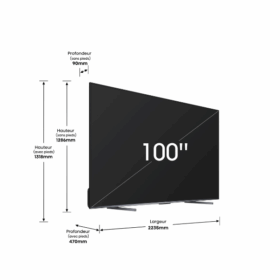Téléviseur Hisense 100" 100U7K Smart Tv 4K -Vidaa (ULED-QUANTUM) – Image 2