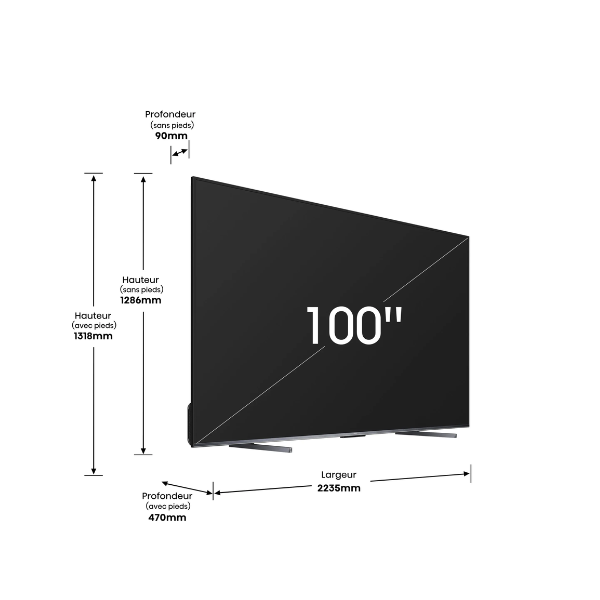 Téléviseur Hisense 100" 100U7K Smart Tv 4K -Vidaa (ULED-QUANTUM) Téléviseur Hisense 100" 100U7K Smart Tv 4K -Vidaa (ULED-QUANTUM)