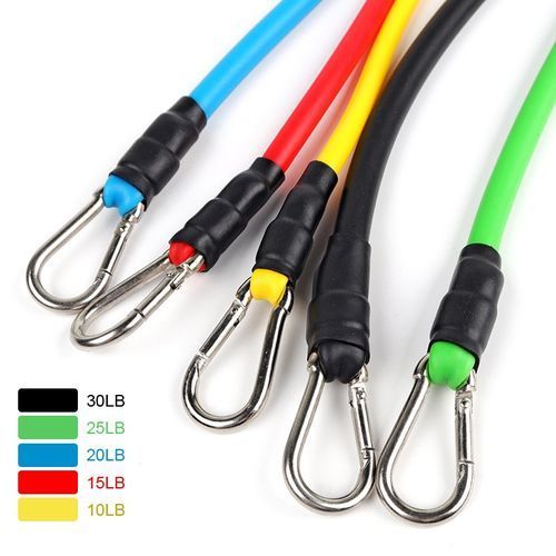 Bandes de Résistance Latex 11 Pièces – Élastiques de Fitness pour Yoga, Crossfit, Musculation & Rééducation – Set avec Ancrage, Poignées et Sangle Bandes de Résistance Latex 11 Pièces – Élastiques de Fitness pour Yoga, Crossfit, Musculation & Rééducation – Set avec Ancrage, Poignées et Sangle