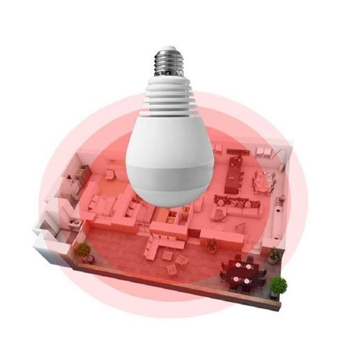Caméra de Surveillance 360° WiFi intégrée dans Ampoule LED – Vision Panoramique – Couleur Blanc Caméra de Surveillance 360° WiFi intégrée dans Ampoule LED – Vision Panoramique – Couleur Blanc