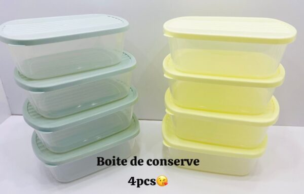 Pack de 4 bols de conserve alimentaire Pack de 4 bols de conserve alimentaire