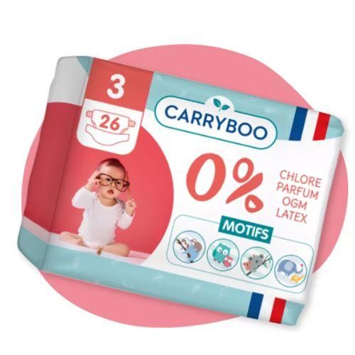Carryboo – Pack de 26 Couches Taille 3 (4-9 kg) Carryboo – Pack de 26 Couches Taille 3 (4-9 kg)