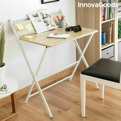 Bureau Pliable avec Étagère Tablezy Bois (Reconditionné B) Bureau Pliable avec Étagère Tablezy Bois (Reconditionné B)