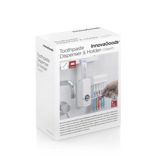 Distributeur de Dentifrice avec Porte Brosse à Dents Diseeth InnovaGoods – Image 7