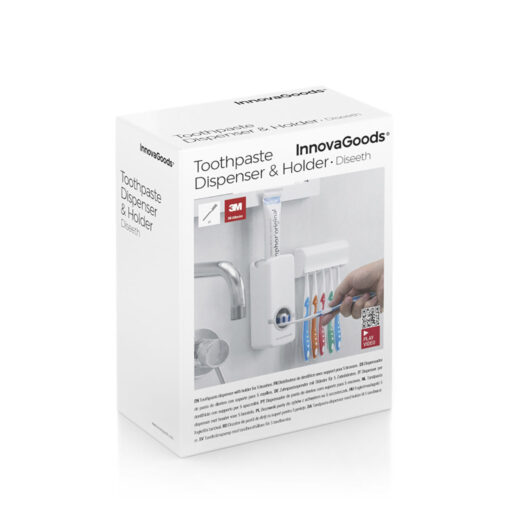Distributeur de Dentifrice avec Porte Brosse à Dents Diseeth InnovaGoods Distributeur de Dentifrice avec Porte Brosse à Dents Diseeth InnovaGoods