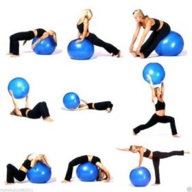 Ballon de Yoga 65 cm – Anti-Éclatement – Bleu – Fitness, Posture, Équilibre – Sans Pompe – Image 2