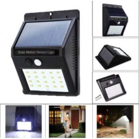 Lampe Solaire Extérieure LED 0.55W – Détecteur de Mouvement – Étanche IP65 – Noir – Image 3