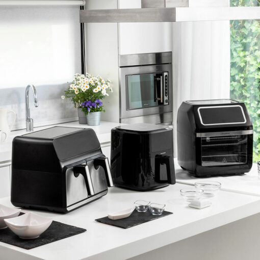 Friteuse à Air Noir 1800 W 12 L Acier inoxydable (Reconditionné B) Friteuse à Air Noir 1800 W 12 L Acier inoxydable (Reconditionné B)