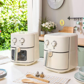 Friteuse à Air InnovaGoods Vynner Pro 6500 Crème 1700 W 6,5 L Acier inoxydable