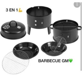Barbecue Grill à Charbon de Bois 3 en 1 – Fumoir, Cuisson Directe & Rôtissoire – Image 4