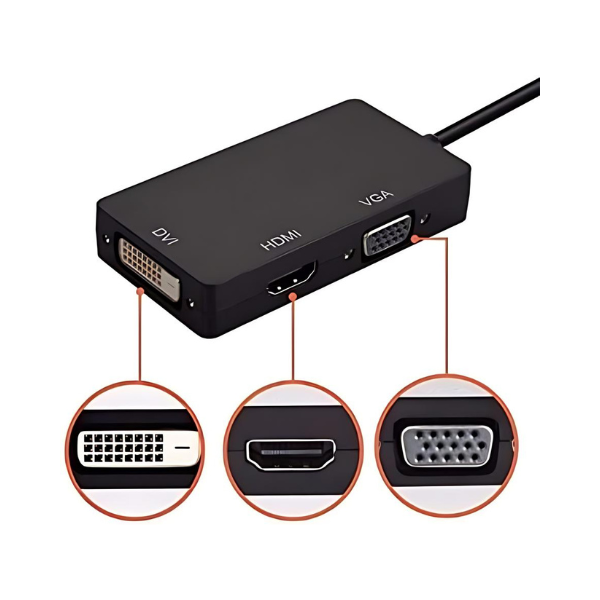 Mini convertisseur DisplayPort mini vers HDMI+VGA+DVI RS-MINIDP3IN1 Mini convertisseur DisplayPort mini vers HDMI+VGA+DVI RS-MINIDP3IN1