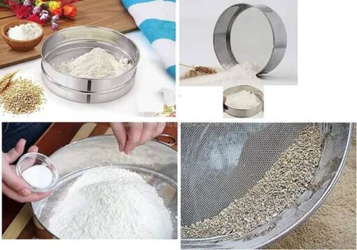 Tamis à Farine 4 en 1 Interchangeable – Acier Inoxydable – Mailles Fines et Grosses Tamis à Farine 4 en 1 Interchangeable – Acier Inoxydable – Mailles Fines et Grosses