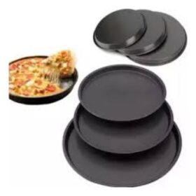 Lot de 3 Moules à Gâteau / Pizza – Acier Inoxydable – 24, 26, 30 cm – Résistants & Faciles à Nettoyer