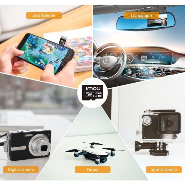 Carte mémoire Micro SD IMOU 128GB ST2-128-S1 - Compatible avec Smartphone, Tablette, Caméra d'action, Drone, Caméra de Surveillance Carte mémoire Micro SD IMOU 128GB ST2-128-S1 - Compatible avec Smartphone, Tablette, Caméra d'action, Drone, Caméra de Surveillance