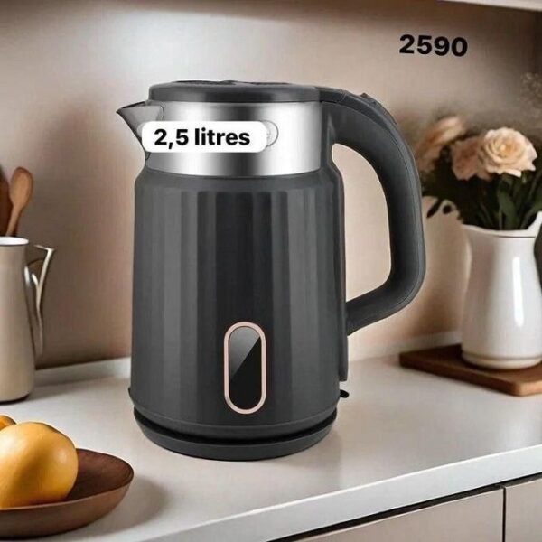 Bouilloire Électrique 2,5L Inox – Chauffe-Eau Rapide et Économique – Style Élégant & Arrêt Automatique Bouilloire Électrique 2,5L Inox – Chauffe-Eau Rapide et Économique – Style Élégant & Arrêt Automatique