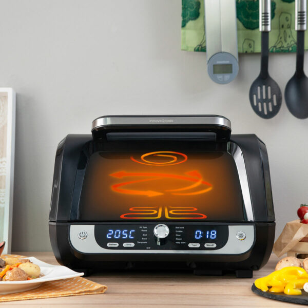 Friteuse à Air avec Gril, Accessoires et Livre de Recettes 12-in-1 6000 Noir Acier 3400 W 6 L Friteuse à Air avec Gril, Accessoires et Livre de Recettes 12-in-1 6000 Noir Acier 3400 W 6 L