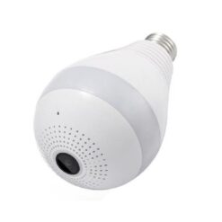 Caméra de Surveillance 360° WiFi intégrée dans Ampoule LED – Vision Panoramique – Couleur Blanc