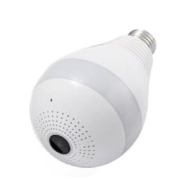 Caméra de Surveillance 360° WiFi intégrée dans Ampoule LED – Vision Panoramique – Couleur Blanc – Image 1