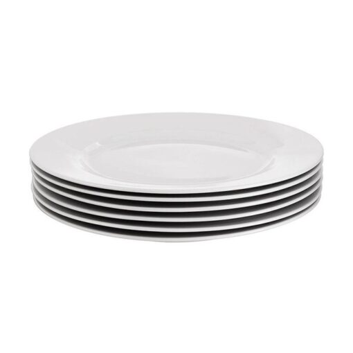 Lot de 6 Assiettes Plates en Porcelaine Blanche – 26,5 cm (10.5") – Élégantes & Résistantes Lot de 6 Assiettes Plates en Porcelaine Blanche – 26,5 cm (10.5") – Élégantes & Résistantes
