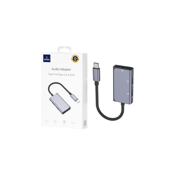 Adaptateur audio WiWU LT02 Pro Type-C vers Type-C + 3,5 mm Adaptateur audio WiWU LT02 Pro Type-C vers Type-C + 3,5 mm
