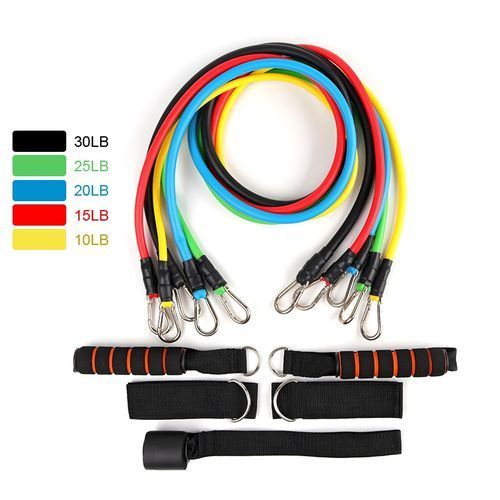 Bandes de Résistance Latex 11 Pièces – Élastiques de Fitness pour Yoga, Crossfit, Musculation & Rééducation – Set avec Ancrage, Poignées et Sangle Bandes de Résistance Latex 11 Pièces – Élastiques de Fitness pour Yoga, Crossfit, Musculation & Rééducation – Set avec Ancrage, Poignées et Sangle