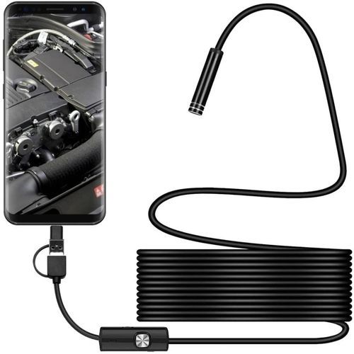 Endoscope Étanche avec Câble Flexible et Miroir – Caméra d’Inspection HD pour Smartphone ou PC Endoscope Étanche avec Câble Flexible et Miroir – Caméra d’Inspection HD pour Smartphone ou PC