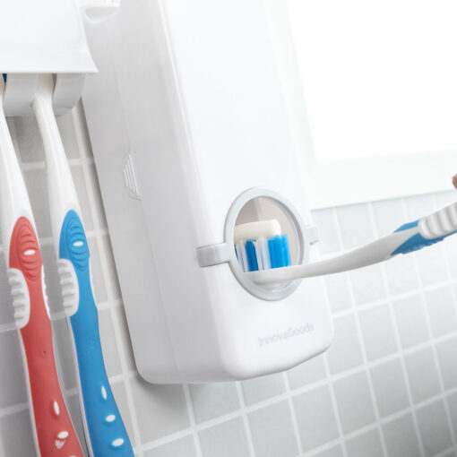 Distributeur de Dentifrice avec Porte Brosse à Dents Diseeth InnovaGoods Distributeur de Dentifrice avec Porte Brosse à Dents Diseeth InnovaGoods