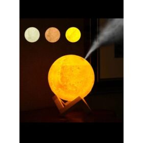 Diffuseur Purificateur d’Air Ultrason – Forme Lune – 3 Couleurs Changeantes – Grande Capacité 880 ml
