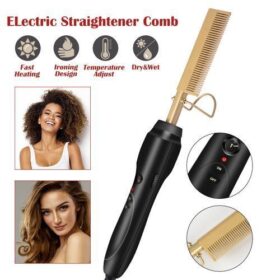 Peigne Lisseur Électrique Chauffant – Spécial Cheveux Bouclés & Frisés – Image 2