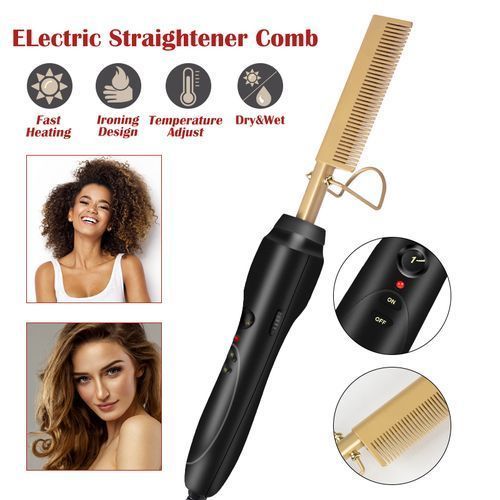 Peigne Lisseur Électrique Chauffant – Spécial Cheveux Bouclés & Frisés Peigne Lisseur Électrique Chauffant – Spécial Cheveux Bouclés & Frisés