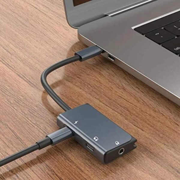 Adaptateur audio WiWU LT02 Pro Type-C vers Type-C + 3,5 mm Adaptateur audio WiWU LT02 Pro Type-C vers Type-C + 3,5 mm