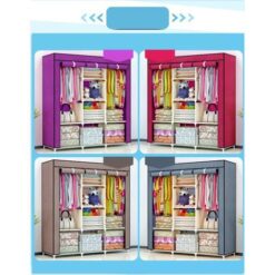 Armoire Penderie 3 Battants – 130x45x175 cm – Rangement Spacieux et Pratique pour Chambre ou Dressing