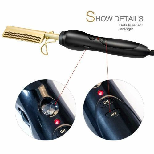 Peigne Lisseur Électrique Chauffant – Spécial Cheveux Bouclés & Frisés Peigne Lisseur Électrique Chauffant – Spécial Cheveux Bouclés & Frisés