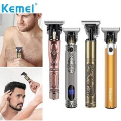 Tondeuse à Barbe et Cheveux Rechargeable White Label – Pro Outliner Électrique 3-en-1 – Rasoir, Coupe de Cheveux, Calvitie – Moteur Puissant