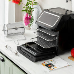 Friteuse à Air Noir 1800 W 12 L Acier inoxydable (Reconditionné B) – Image 16