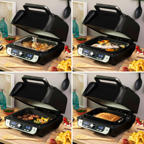Friteuse à Air avec Gril, Accessoires et Livre de Recettes 12-in-1 6000 Noir Acier 3400 W 6 L Friteuse à Air avec Gril, Accessoires et Livre de Recettes 12-in-1 6000 Noir Acier 3400 W 6 L