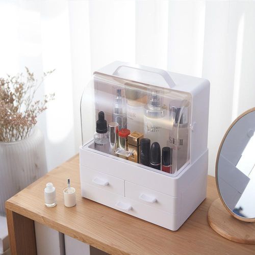 Organisateur Maquillage Acrylique Transparent – Boîte de Rangement Cosmétique avec Tiroirs – Blanche Organisateur Maquillage Acrylique Transparent – Boîte de Rangement Cosmétique avec Tiroirs – Blanche