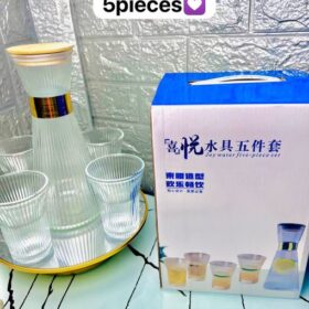 Ensemble de Bols en Verre – 5 Pièces – Saladier Transparent Élégant pour Préparations et Service
