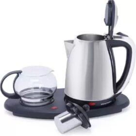 Ensemble Bouilloire & Théière Électrique 2L – Avec Filtre et Plateau Chauffant – 2000W – Image 3
