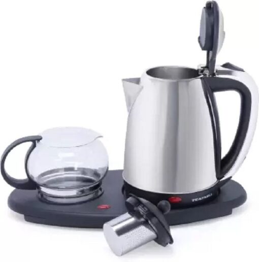 Ensemble Bouilloire & Théière Électrique 2L – Avec Filtre et Plateau Chauffant – 2000W Ensemble Bouilloire & Théière Électrique 2L – Avec Filtre et Plateau Chauffant – 2000W