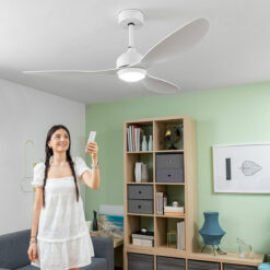 Ventilateur de Plafond avec Lumière LED et 3 Pales ABS Flaled InnovaGoods Blanc 36 W 52" Ø132 cm