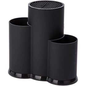 Porte-Couteau Multifonction – Rangement de Couverts en Silicone – Antidérapant & Résistant à l’eau – Noir – Image 3