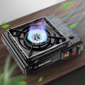Réchaud à Gaz Portable à Cassette – Brûleur Simple – Usage Extérieur & Intérieur – 1,2 kg – Noir – Image 4