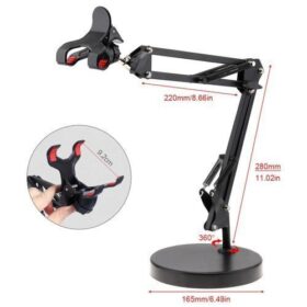 Support Multifonctionnel Noir – Stent Vocal Pratique pour Téléphone, Micro ou Tablette – Image 4