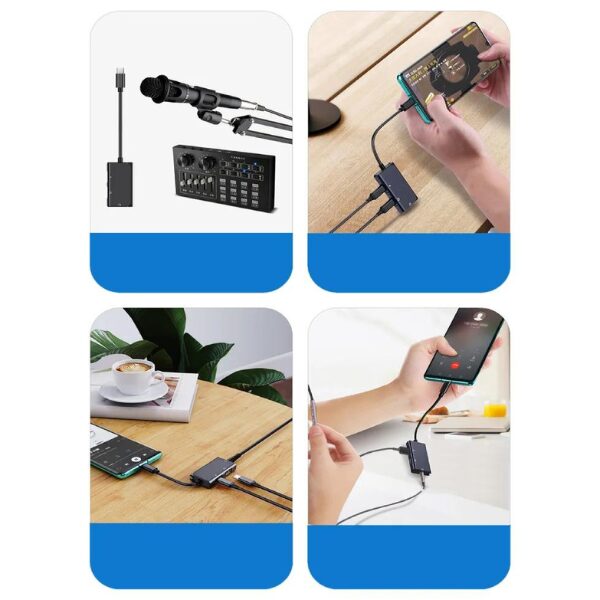 Adaptateur audio WiWU LT02 Pro Type-C vers Type-C + 3,5 mm Adaptateur audio WiWU LT02 Pro Type-C vers Type-C + 3,5 mm