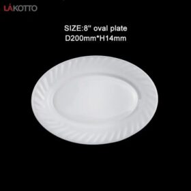 Lot de 4 Assiettes Rondes en Porcelaine – Élégantes et Résistantes – Style Intemporel