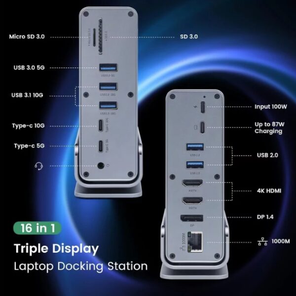 Adaptateur TYPE-C vers HDTV 16-en-1 RS-TCHD16IN1 Adaptateur TYPE-C vers HDTV 16-en-1 RS-TCHD16IN1