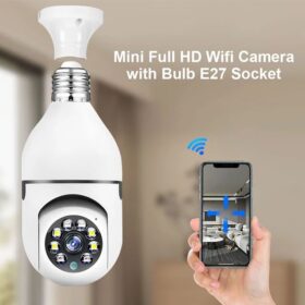 Caméra Ampoule WiFi 1080P - Caméra de Surveillance HD Sans Fil à Distance – Image 2